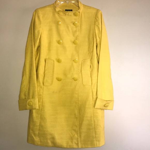 J Crew Yellow Long Coat - Picture 3 of 8